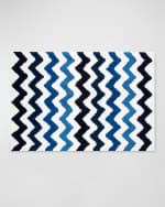 Image 1 of 2: MacKenzie-Childs Royal Zig Zag Bath Rug 
