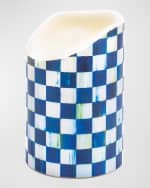 Image 1 of 2: MacKenzie-Childs Royal Check Flicker Pillar Candle - 6"