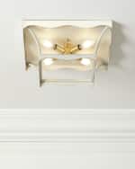 Image 2 of 2: Old World Design Miriam Cream & Gold Flush Mount 