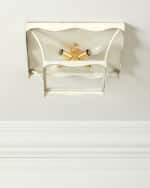 Image 1 of 2: Old World Design Miriam Cream & Gold Flush Mount 