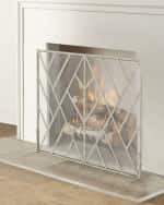 Image 1 of 2: Old World Design Fuller Geometric Fireplace Screen 