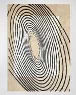 Image 2 of 2: Global Views Concentric Circles Hand-Tufted Rug, 5' x 8'