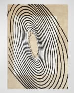 Image 2 of 2: Global Views Concentric Circles Hand-Tufted Rug, 6' x 9'