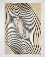 Image 2 of 2: Global Views Concentric Circles Hand-Tufted Rug, 8' x 10'