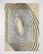 Image 2 of 2: Global Views Concentric Circles Hand-Tufted Rug, 9' x 12'