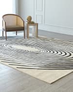 Image 1 of 2: Global Views Concentric Circles Hand-Tufted Rug, 9' x 12'