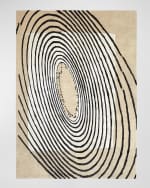 Image 2 of 3: Global Views Concentric Circles Hand-Tufted Rug, 10' x 14'