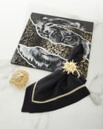 Image 2 of 2: Nomi K Gold Braided Trim Napkin
