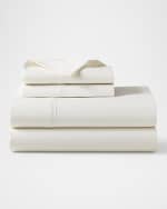 Image 1 of 3: Ralph Lauren Home Organic 464 Percale  Fitted Sheet , TWIN