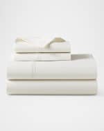 Image 1 of 3: Ralph Lauren Home Organic 464 Percale  Fitted Sheet , QUEEN