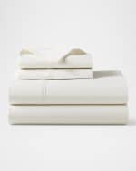 Image 1 of 3: Ralph Lauren Home Organic 464 Percale  Fitted Sheet , FULL