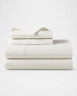 Image 1 of 2: Ralph Lauren Home Organic 464 Percale  Fitted Sheet , KING