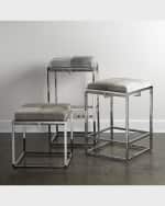 Image 2 of 2: Jamie Young Shelby Hairhide Bar Stool 33"