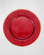 Image 2 of 2: Vietri Metallic Glass Dinner Plate