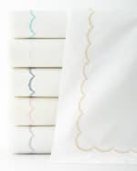 Image 4 of 5: Matouk Scallops Embroidered Duvet Cover, KING