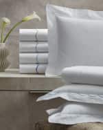 Image 5 of 5: Matouk Scallops Embroidered Duvet Cover, KING