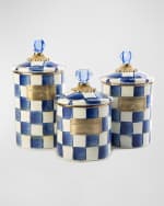 Image 2 of 2: MacKenzie-Childs Royal Check Small Canister
