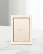 Image 1 of 5: AERIN Varda Lacquer Photo Frame, French Blue - 4x6