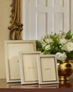 Image 5 of 5: AERIN Varda Lacquer Photo Frame, French Blue - 4x6
