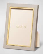Image 1 of 5: AERIN Varda Lacquer Photo Frame, French Blue - 4x6