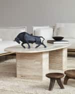 Image 2 of 5: Lladro Bull Matte Black Sculpture 