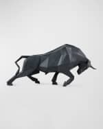 Image 1 of 5: Lladro Bull Matte Black Sculpture 