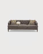 Image 2 of 3: Massoud Circe Tufted Leather Sofa 88"