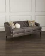 Image 1 of 3: Massoud Circe Tufted Leather Sofa 88"