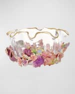 Image 3 of 4: Jay Strongwater Small Bouquet Ruffle Flower Bowl