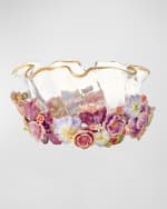 Image 4 of 4: Jay Strongwater Small Bouquet Ruffle Flower Bowl