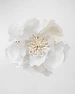 Image 3 of 3: Kim Seybert Gardenia Napkin Ring in White 