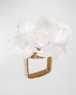 Image 1 of 3: Kim Seybert Gardenia Napkin Ring in White 