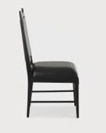 Image 4 of 6: Arteriors Keegan Leather Dining Chair 