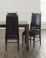 Image 1 of 6: Arteriors Keegan Leather Dining Chair 