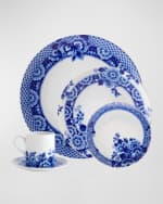 Image 6 of 6: Vista Alegre 20-Piece Blue Ming Dinnerware Set