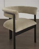 Image 2 of 4: Interlude Home Darcy Fawn Faux Fur Dining Chair