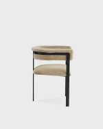Image 3 of 4: Interlude Home Darcy Fawn Faux Fur Dining Chair