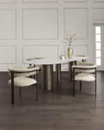 Image 4 of 4: Interlude Home Darcy Fawn Faux Fur Dining Chair