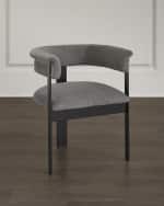 Image 1 of 5: Interlude Home Darcy Pewter Faux Fur Dining Chair