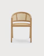 Image 2 of 3: Worlds Away Skip Cane Dining Chair 