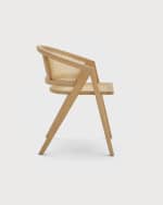 Image 3 of 3: Worlds Away Skip Cane Dining Chair 