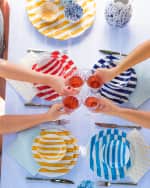 Image 2 of 2: Vietri Amalfitana Stripe Salad Plate 