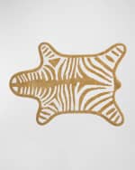 Image 2 of 2: Jonathan Adler Camel Zebra Bathmat - Reversible 