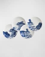 Image 1 of 2: Caskata Bunnies Canape Plates, Set of 4
