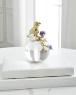 Image 1 of 2: John-Richard Collection Brass Parrot and Amethyst Sculpture II 
