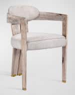 Image 2 of 2: Interlude Home Maryl Linen Dining Chair - Cream