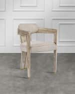 Image 1 of 2: Interlude Home Maryl Linen Dining Chair - Cream