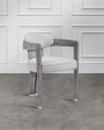 Image 1 of 2: Interlude Home Maryl Linen Dining Chair - Gray