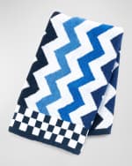Image 3 of 3: MacKenzie-Childs Royal Zig Zag Bath Rug 