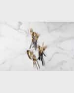 Image 2 of 2: Vietri Ares Oro & Black 5-Piece Flatware Place Setting